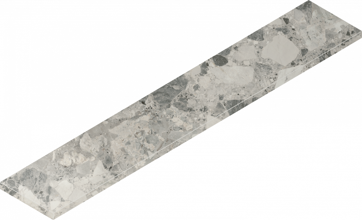 Scalino Angolare Sx Stone Grey 33x160