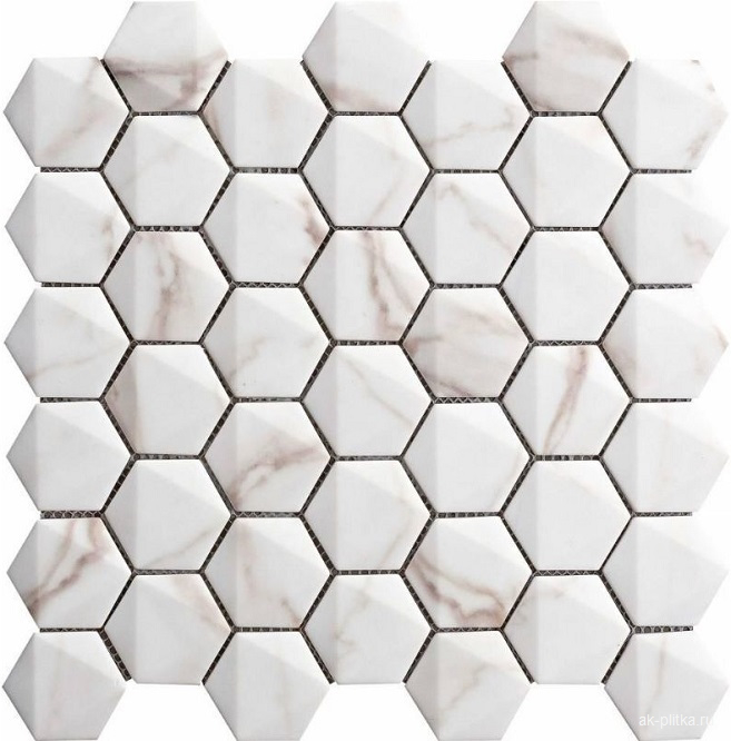 Hexagonal Calacata 30x34,6