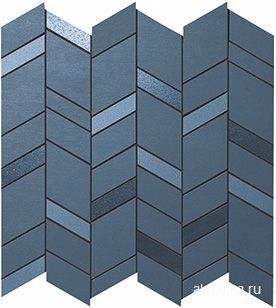 Blue Mosaico Chevron Wall 30,5x30,5