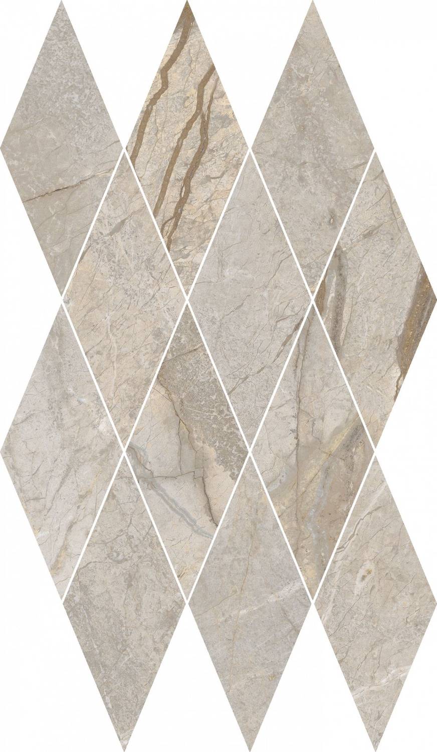 Elegant Silver Mosaico Diamond 28x48