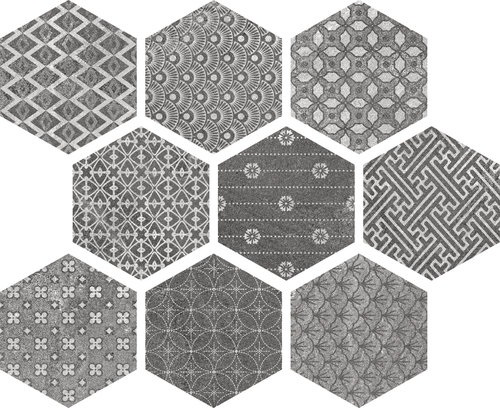 Hexagon Kendo Mix Grey 23x26