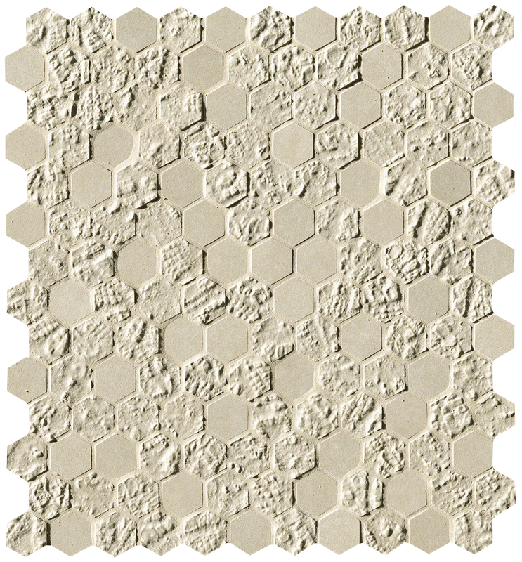 Beige Print Esagono Mosaico 32,5x29,5