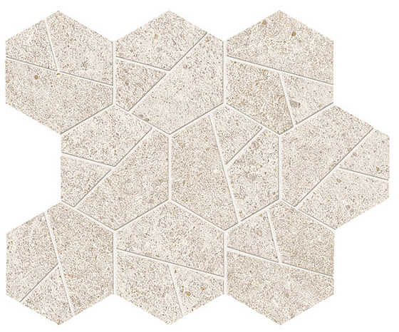 White Mosaico Hex 25x28,5