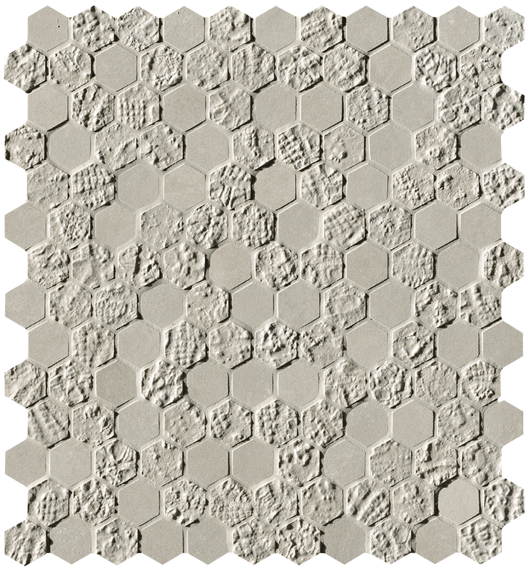 Grey Print Esagono Mosaico 32,5x29,5