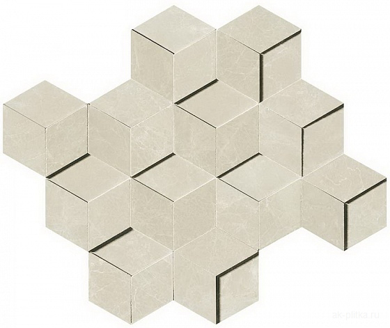 Imperial White Mosaico 3D 30,5x26,4