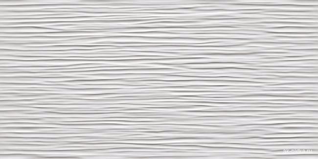 3D Wave White Glossy 40x80