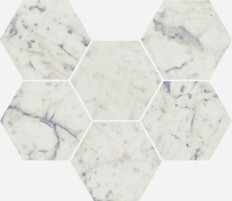 Carrara Mosaico Hexagon 25x29