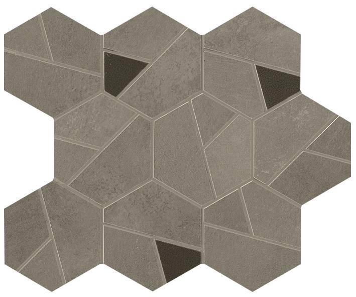 Taupe Mosaico Hex Coffee 25x28,5