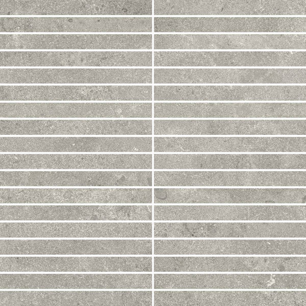 Stone Grey Mosaico Strip Nat Ret 30x30