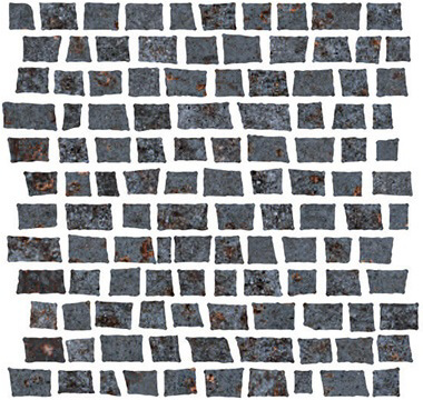 Mosaico Random Metallo Nero 30x30