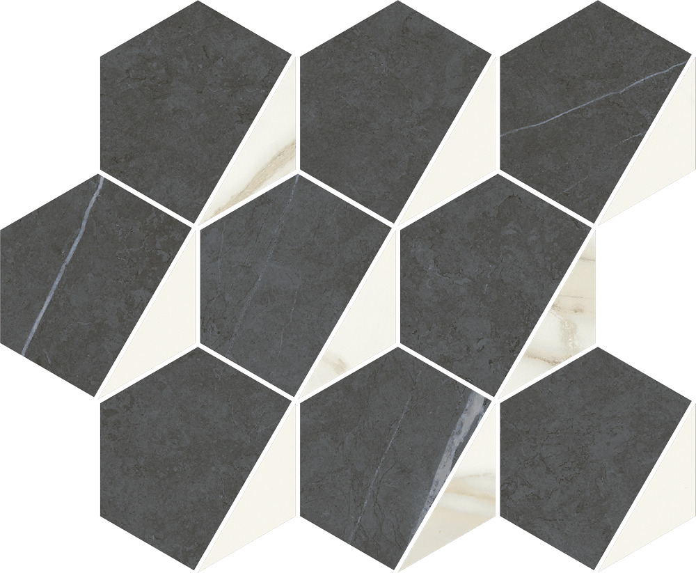Mosaico Hexagon Cold 25,4x31