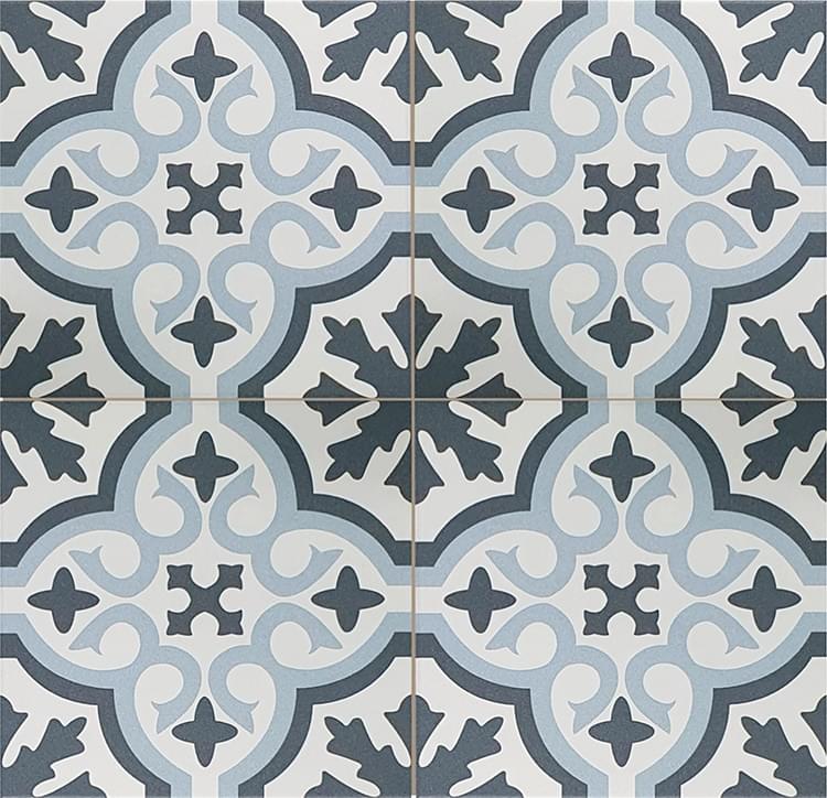 Sky Blue Black Pre Cut 45x45