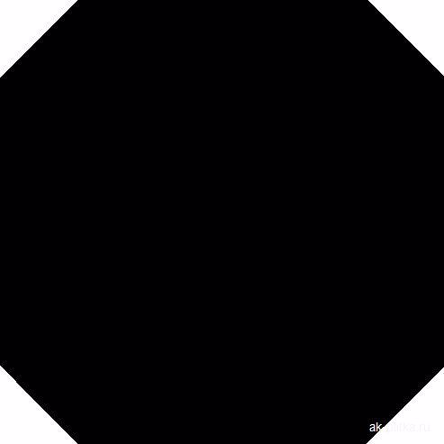 Octogono Negro 31,6x31,6