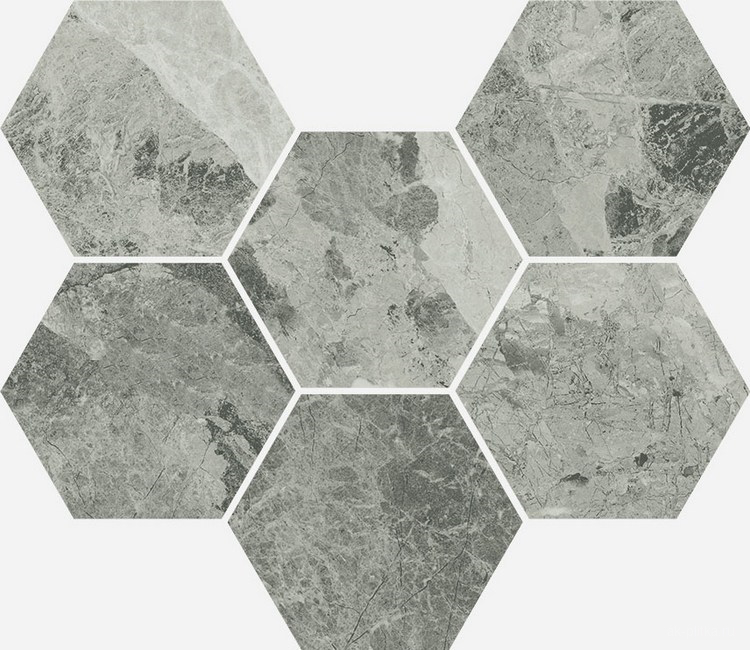 Silver Mosaico Hexagon 25x29