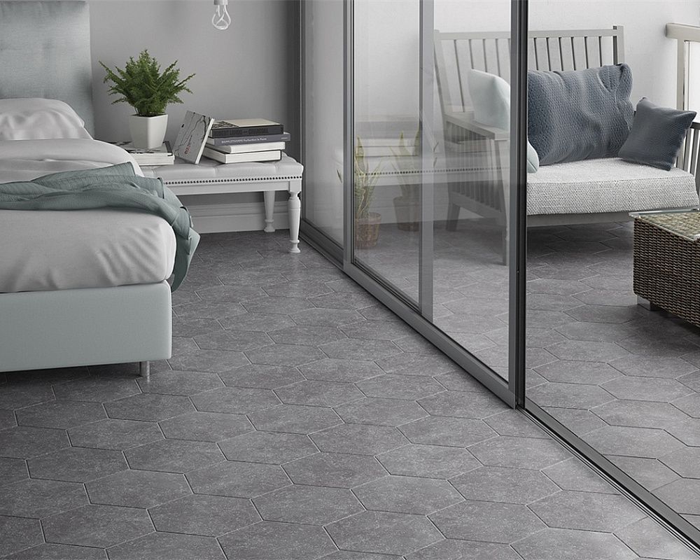 Hexagon Black 25,4x29,2