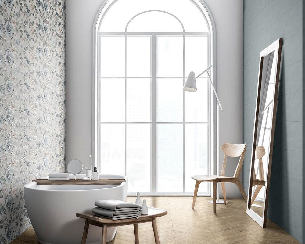 Struttura Foglia 3D Azzurro Rett 30x90