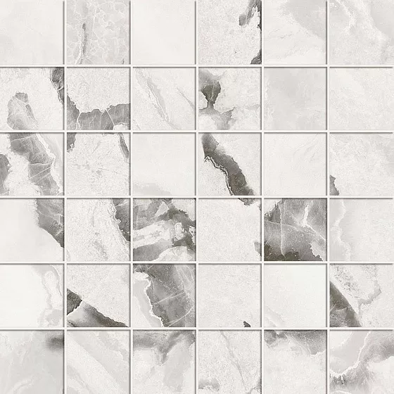 Oyster White Mosaic Matt 30x30