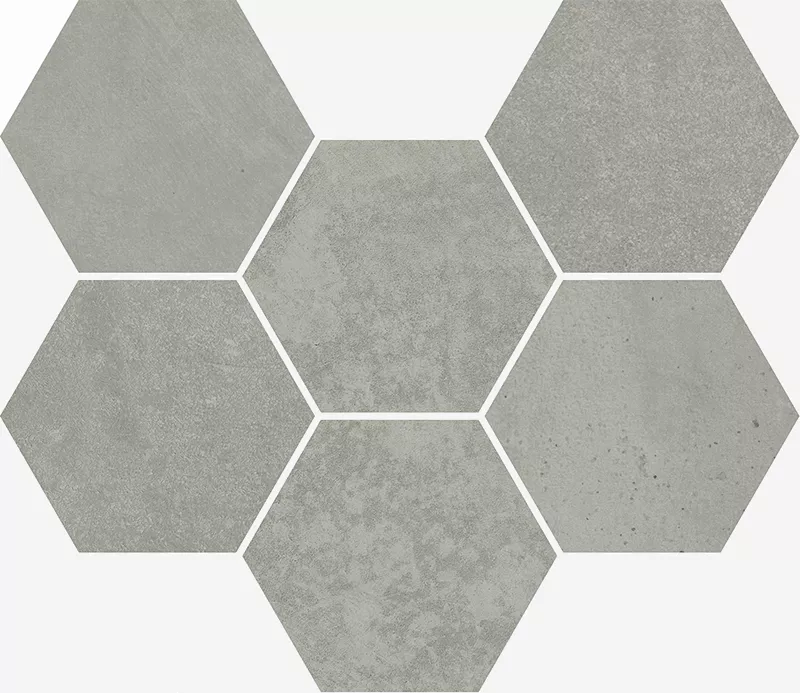 Mosaico Hexagon Grey 25x29