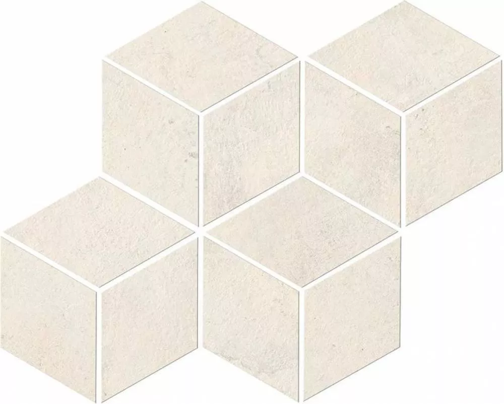 White Mosaico Esagono 30x35