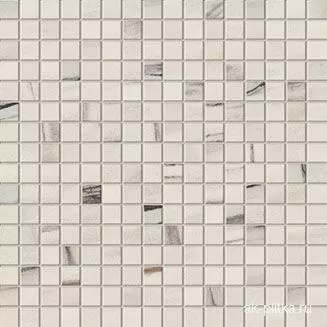 Bianco Fantastico Mosaico Lappato 30x30