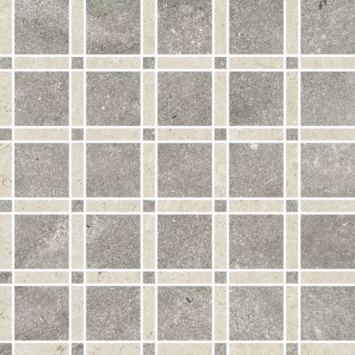 Stone Grey Mosaico Vertigo Nat Ret 31.3x31.3