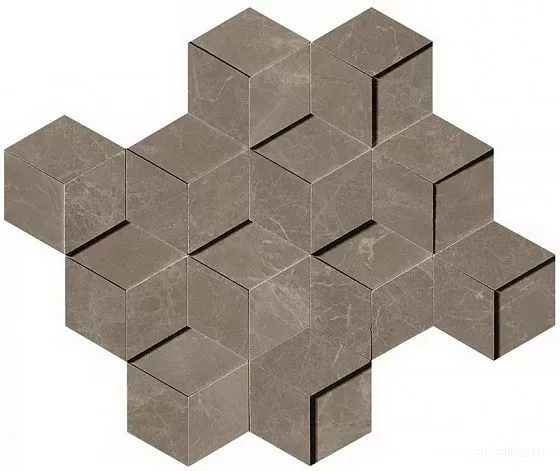 Gris Supreme Mosaico 3D 30,5x26,4