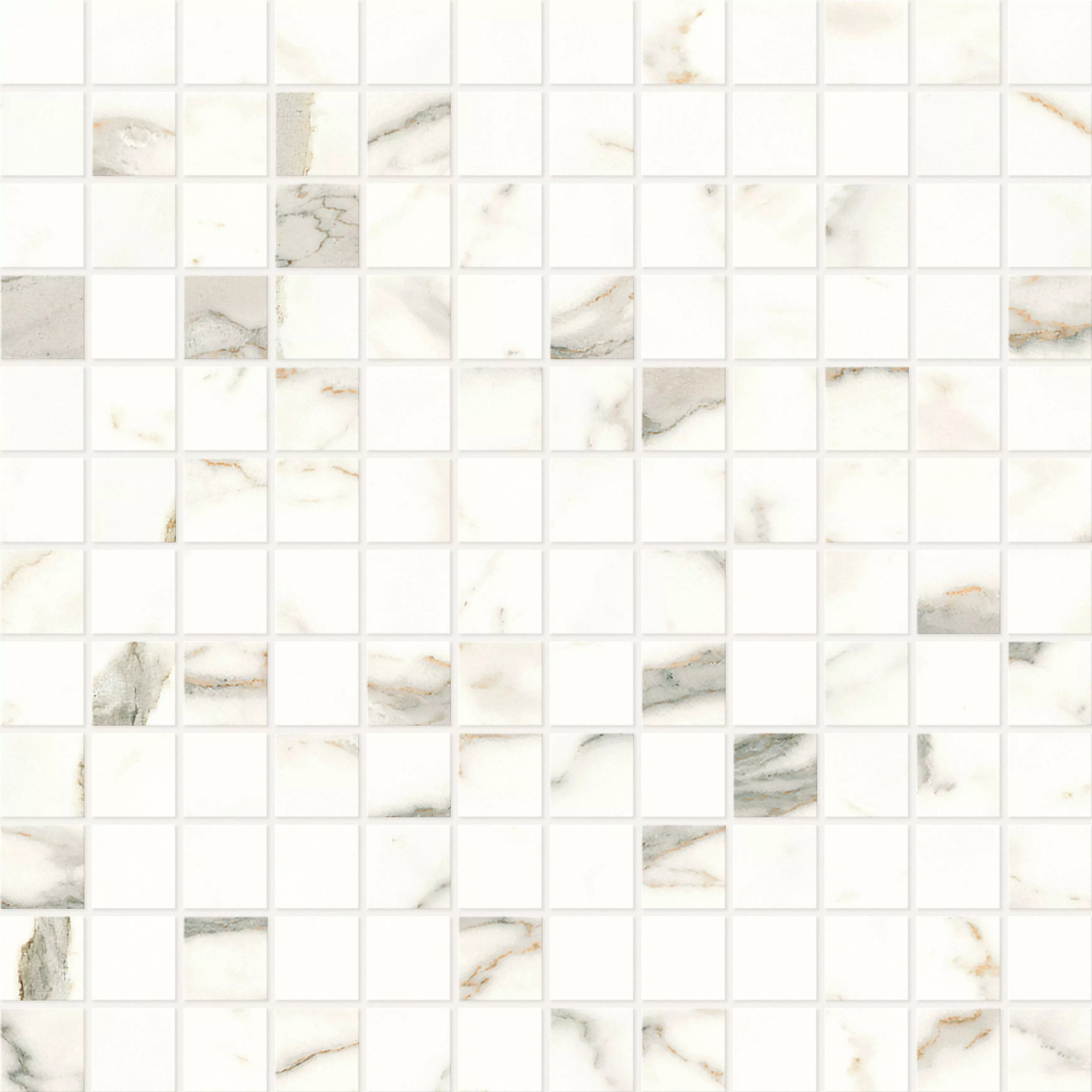 Calacatta Prestigio Mosaico Polished 30x30