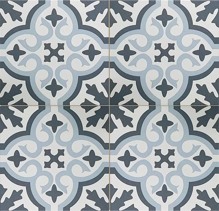 Sky Blue Black Pre Cut 45x45