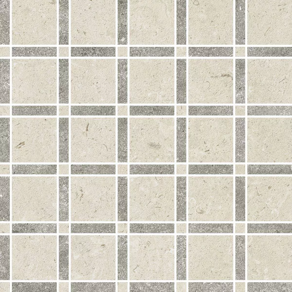 Stone White Mosaico Vertigo Nat Ret 31.3x31.3